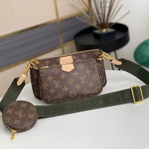 NWT Brand New LV Multi Pouchette Bag green